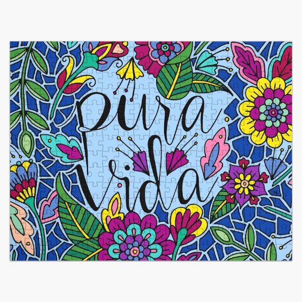 Artikel-Vorschau von Pura Vida || Costa Rica || Beschriftung || Zitat, designt und verkauft von Hilary Leslie.