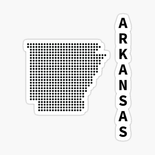 "ARKANSAS DOT SILHOUETTE" Sticker for Sale by Mxdesign888 Redbubble