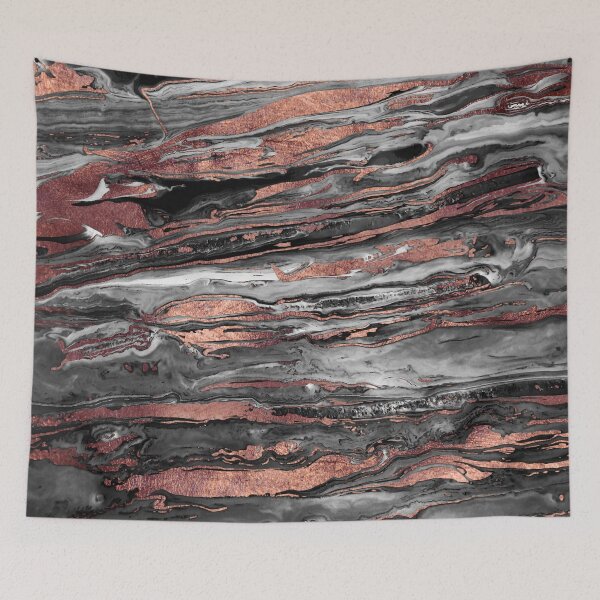 Item preview, Modern rose gold abstract marbleized paint designed and sold by InovArtS.