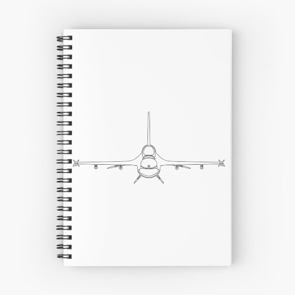 Item preview, F-16 Fighting Falcon Black Outline designed and sold by SupersonicApp.
