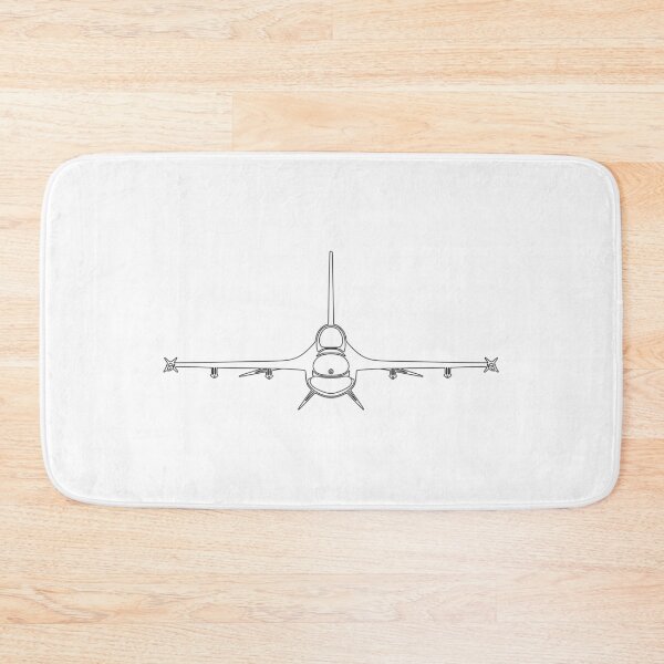 Item preview, F-16 Fighting Falcon Black Outline designed and sold by SupersonicApp.