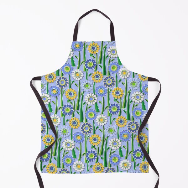 Item preview, Paper Cut Gerber Daisies // Version 8 // Cornflower Blue, Cobalt, Navy, Ivory, Yellow designed and sold by Elsy's Art.