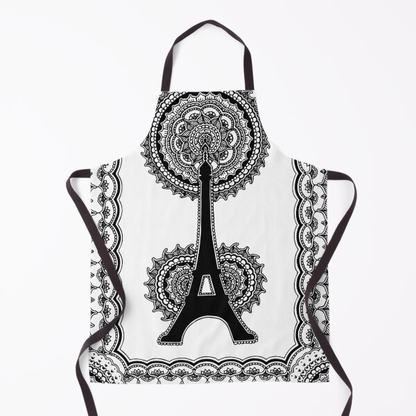 Artikelvorschau, Henna Eiffelturm || Paris || Schwarz und Weiß || Reisen || Abstrakt entworfen und verkauft von Hilary Leslie.