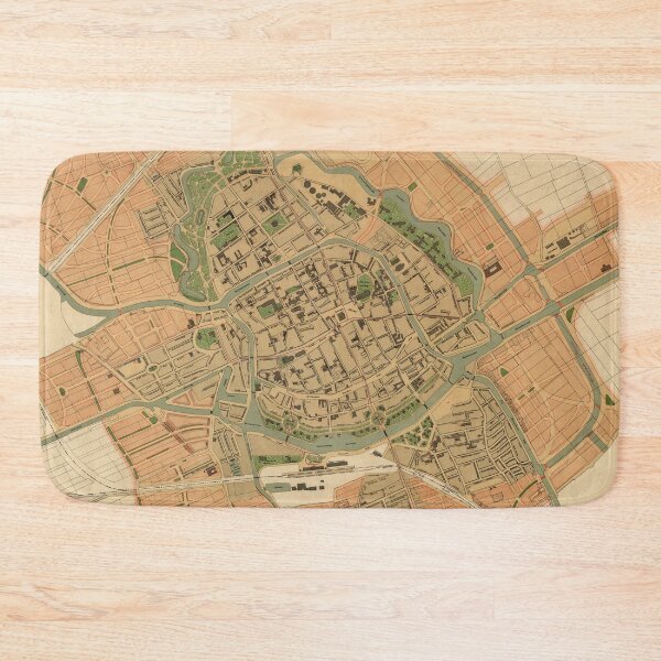 Item preview, Vintage Groningen Netherlands Map (1903) designed and sold by BravuraMedia.