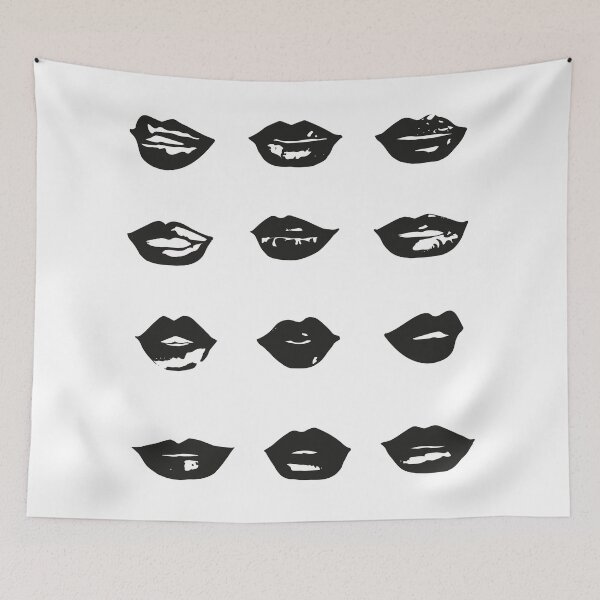 Aperçu de l'œuvre baiser baiser en noir et blanc créée et vendue par anneamanda.
