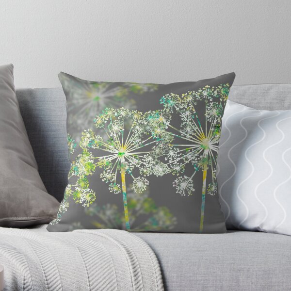 Apiaceae Flowers (Umbellifers) Throw Pillow