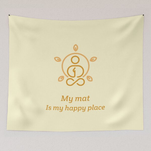 Item preview, My mat is my happy place 2 designed and sold by FlyingDoxie.