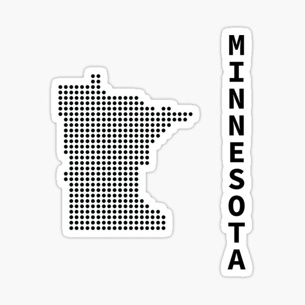 "MINNESOTA DOT SILHOUETTE" Sticker by Mxdesign888 Redbubble
