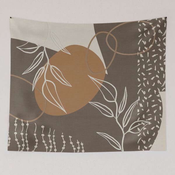 Item preview, Abstract - Neutral Meeting Point 2 in Coffee designed and sold by simplydesignart.