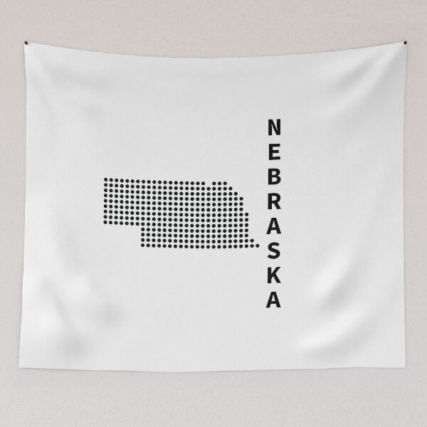 Item preview, NEBRASKA DOT SILHOUETTE designed and sold by Mxdesign888.