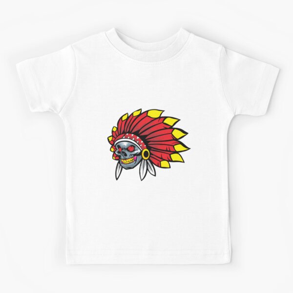 Vista previa del artículo con la obra «Cráneo con tocado indio», diseñado y vendido por ozumdesigns.