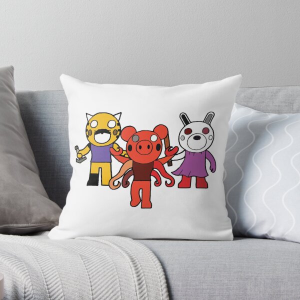 Piggy Roblox Avatar Pillows Cushions Redbubble - imagenes de robby piggy roblox para colorear
