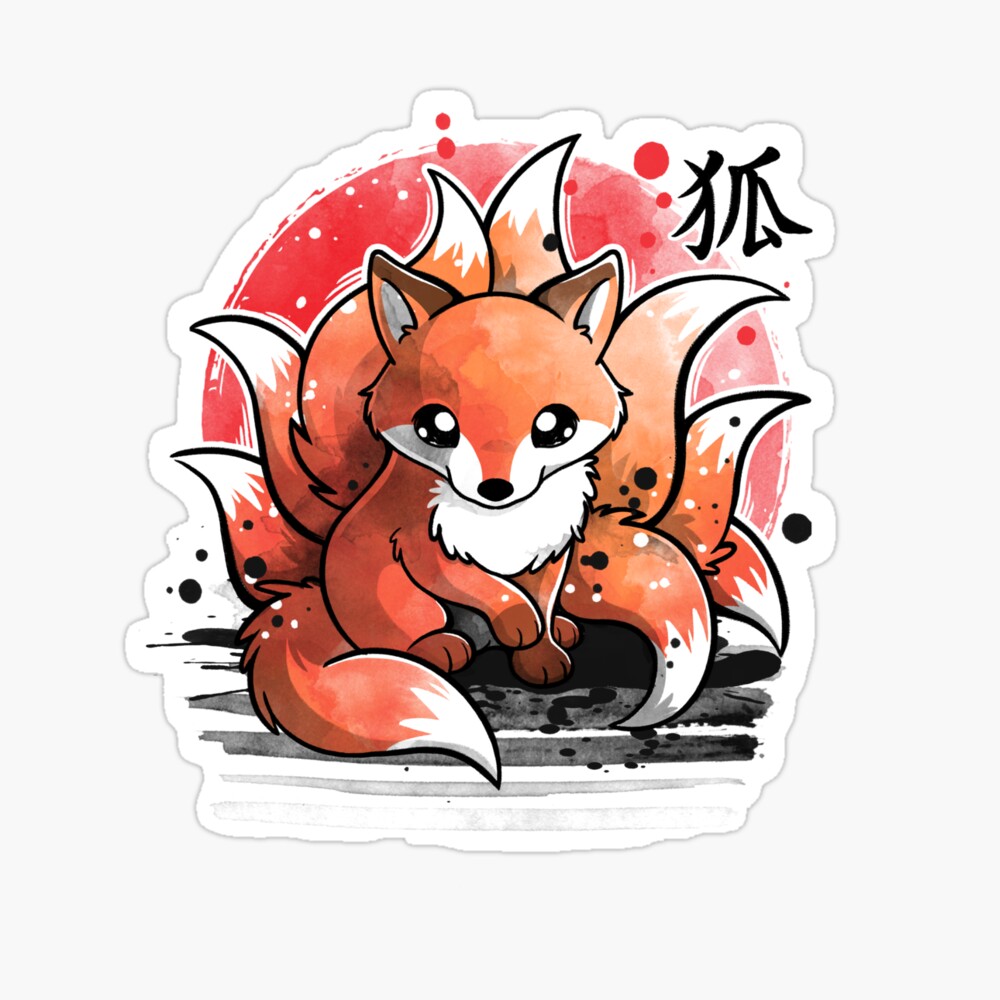 Nine tailed fox Metal Print for Sale by NemiMakeit | Redbubble