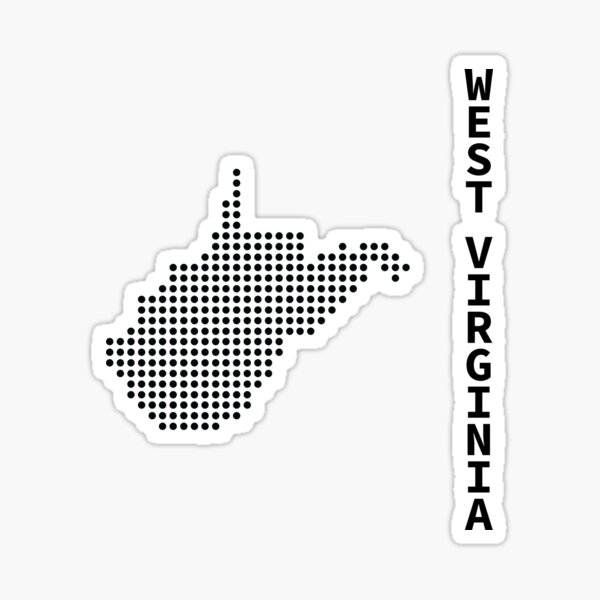 "WEST VIRGINIA DOT SILHOUETTE" Sticker for Sale by Mxdesign888 Redbubble