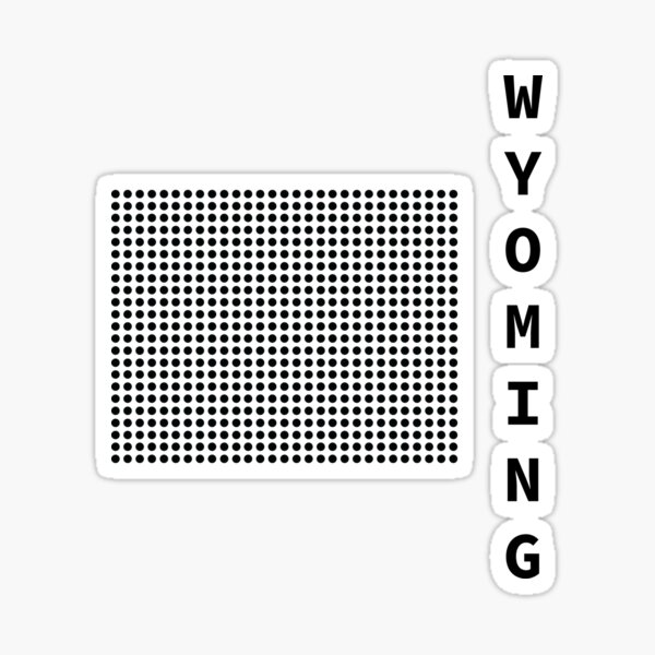 Wyoming Dot Silhouette Sticker For Sale By Mxdesign888 Redbubble