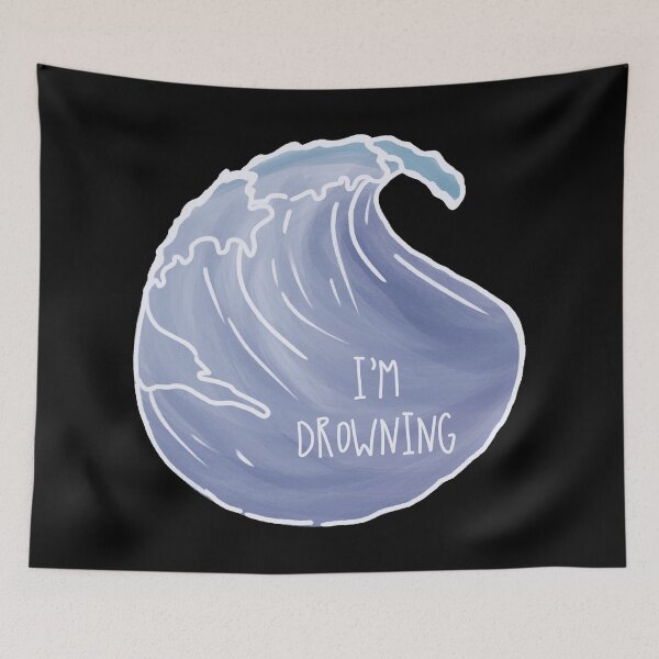 Item preview, I'm Drowning / PTSDoodles designed and sold by Nathalie Aynié.
