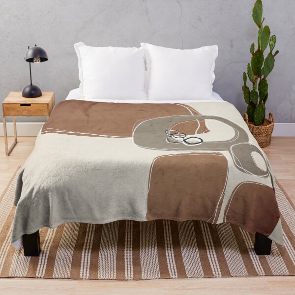 Item preview, Retro Abstract Design in Taupe and Cinnamon designed and sold by simplydesignart.
