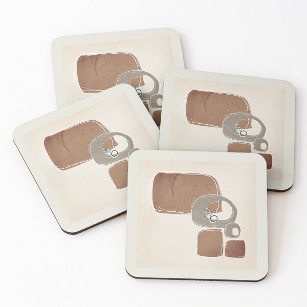 Item preview, Retro Abstract Design in Taupe and Cinnamon designed and sold by simplydesignart.