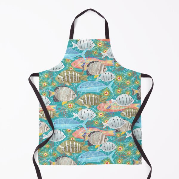 Item preview, Hawaiian Tropical Fish on Teal Blue designed and sold by vinpauld.