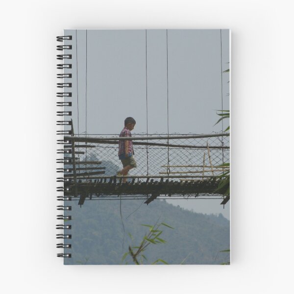 Item preview, Boy on Jungle Bamboo Suspension Bridge, Arunachal Pradesh, India designed and sold by worldways.