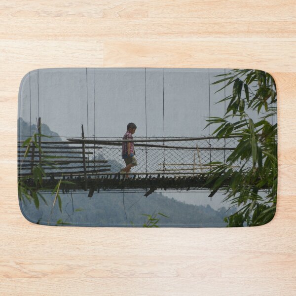 Item preview, Boy on Jungle Bamboo Suspension Bridge, Arunachal Pradesh, India designed and sold by worldways.