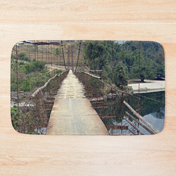Item preview, Village and Bamboo Suspension Bridge, Arunachal Pradesh, India designed and sold by worldways.