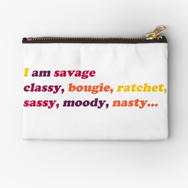 I am savage Zipper Pouch