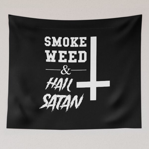 Item preview, Smoke Weed and Hail Satan - funny satanic designed and sold by Marco Oberhofer.