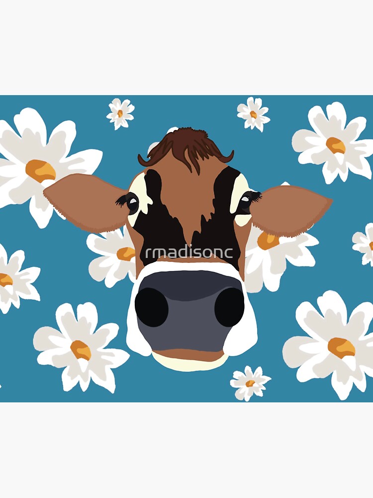 "Daisy Cow" Sticker by rmadisonc Redbubble