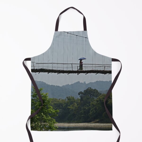 Item preview, People on Jungle Bamboo Suspension Bridge, India designed and sold by worldways.