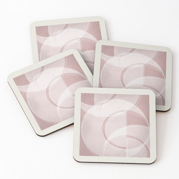 Item preview, Where the Circles and Semi-Circles Meet in Shell Pink designed and sold by simplydesignart.