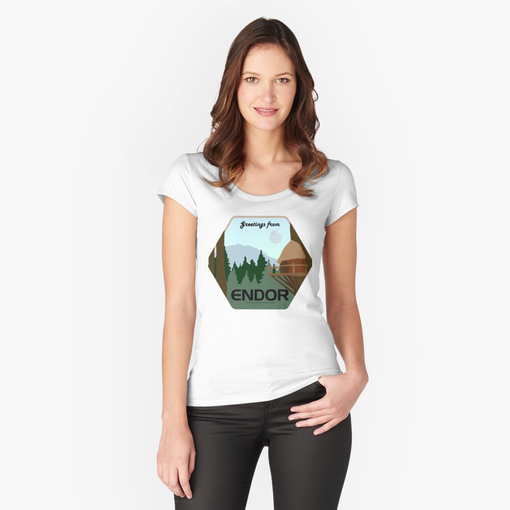 Vista previa del artículo con la obra «Camiseta entallada de cuello ancho», diseñado y vendido por katewhiddon.