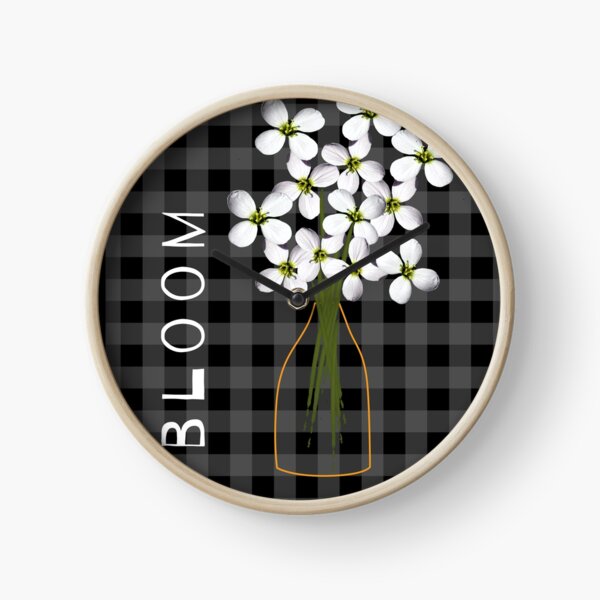 Flowers in a vase Clock