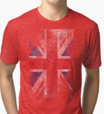 Union Jack - Flag Great Britain - Vintage Look Tri-blend T-Shirt