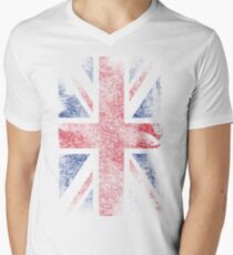 Union Jack - Flag Great Britain - Vintage Look Men's V-Neck T-Shirt