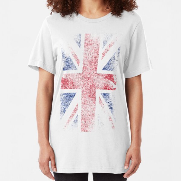 Union Jack - Flag Great Britain - Vintage Look Slim Fit T-Shirt