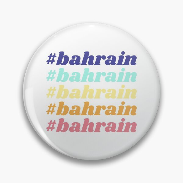 Item preview, Bahrain Hashtag in Multi Colors with a Stylish Design designed and sold by ArabCorner.