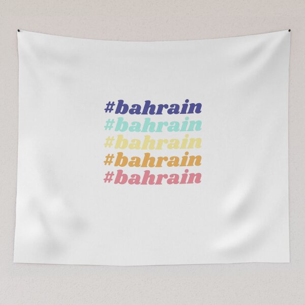 Item preview, Bahrain Hashtag in Multi Colors with a Stylish Design designed and sold by ArabCorner.