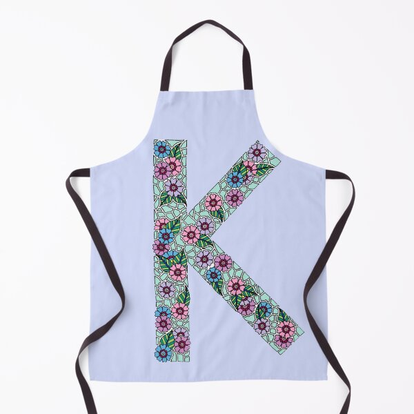 Aperçu de l'œuvre K Initial || Floral || Mosaïque créée et vendue par Hilary Leslie.