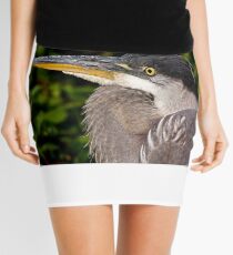 Great Blue Heron up close and personal Mini Skirt
