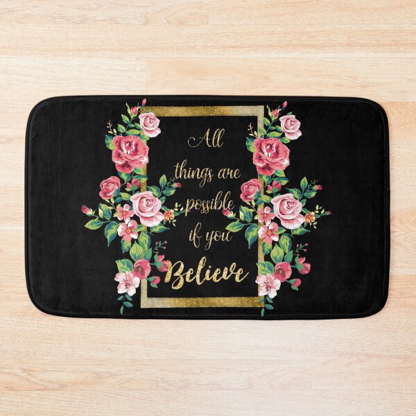 Item preview, Modern golden inspirational  quote, “all things are possible if you believe” designed and sold by InovArtS.
