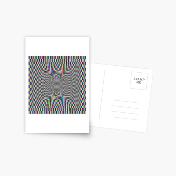 Psychedelic Hypnotic Visual Illusion Postcard