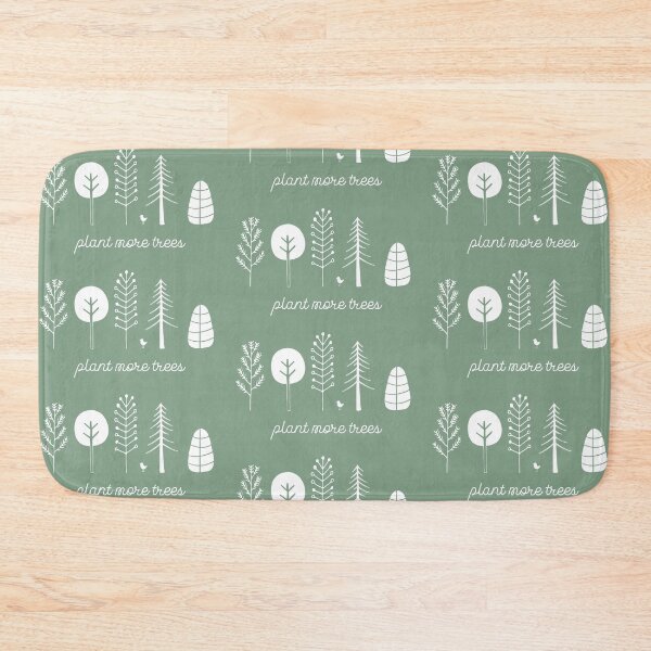 Item preview, Love your planet: Plant more trees + bird (white text) designed and sold by Ofeefee.