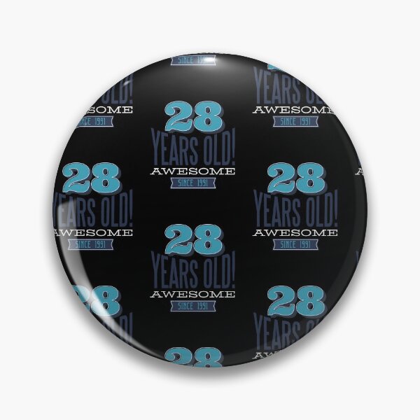 Item preview, 28 Years Old Awesome Since 1991 designed and sold by DavinciStore21.