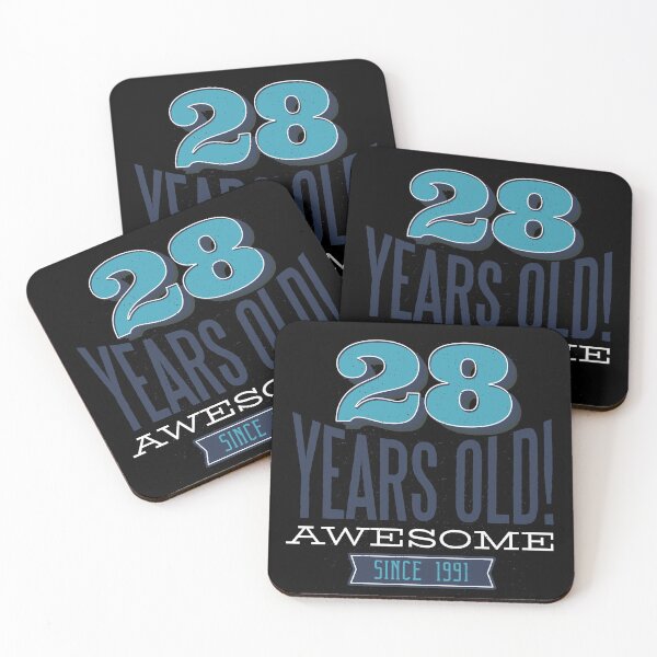 Item preview, 28 Years Old Awesome Since 1991 designed and sold by DavinciStore21.