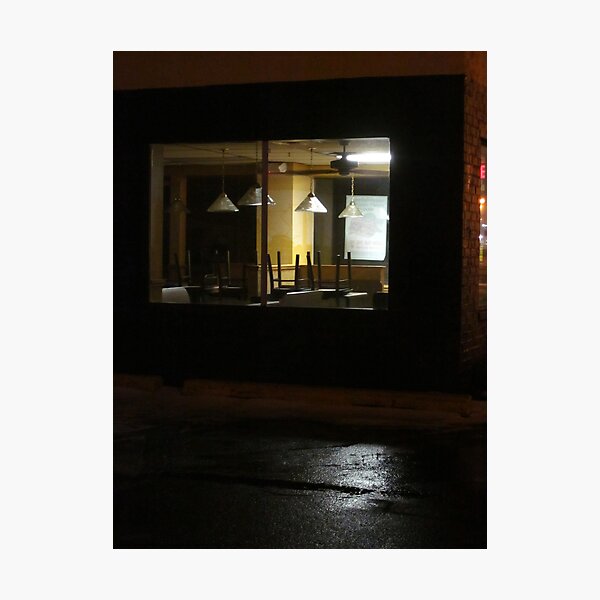 Outside The Edward Hopper Cafe Photographic Print