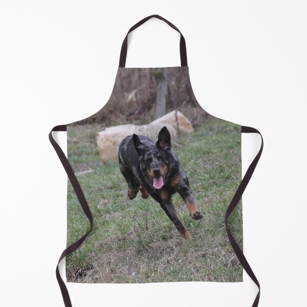 Item preview, Beauceron dog having fun in puddles in the meadow designed and sold by EstelleRossetti.