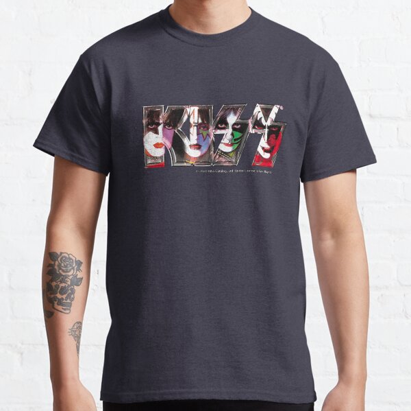 Kiss Band Logo - All Members Faces Classic T-Shirt