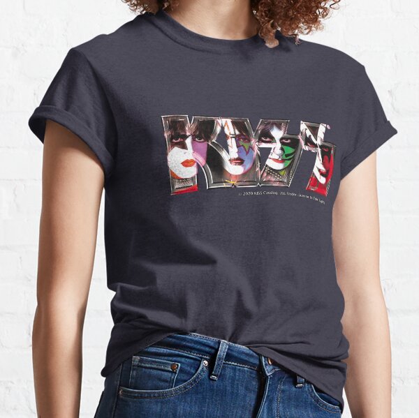 Kiss Band Logo - All Members Faces Classic T-Shirt