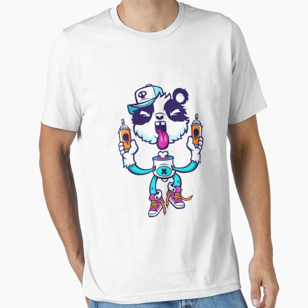 COQUET STUDIO☆CRAYON GRAFFITI FACE LESSER PANDA T-SHIRT COQUET STUDIO☆CRAYON GRAFFITI FACE LESSER PANDA T-SHIRT